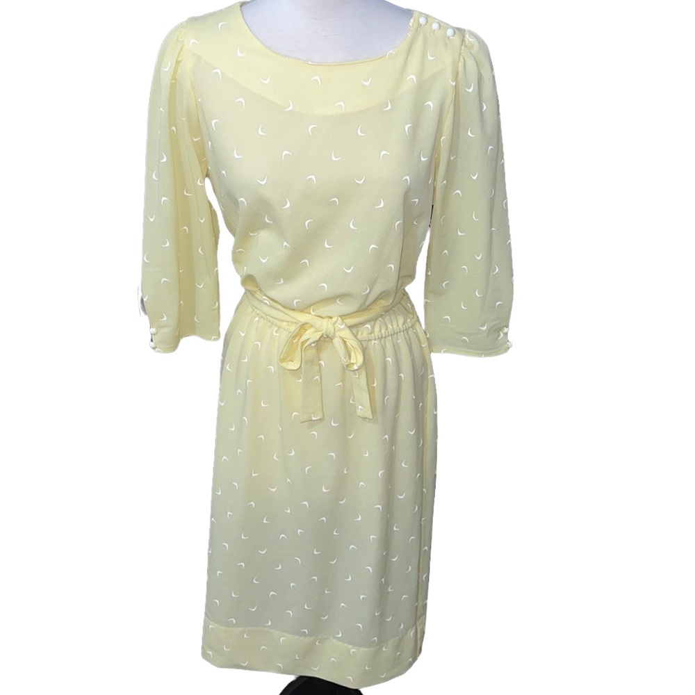 Vintage 1970s Yellow Dress
